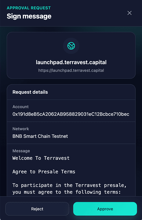 Nora Wallet application screen 14